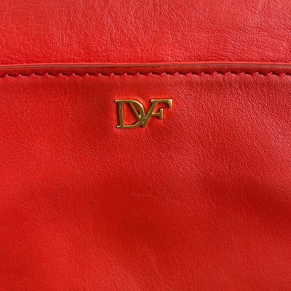 Diane Von Furstenberg Red Leather Mini Harper - Picture 6 of 10